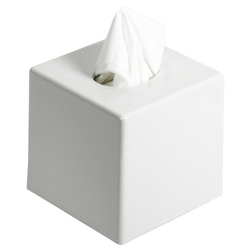 Cosmetic White Cube Tissue Dispenser Pack of 12
