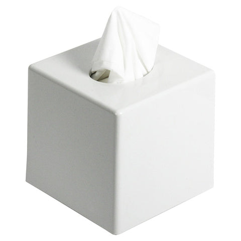 Cosmetic White Cube Tissue Dispenser