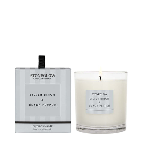 Stoneglow Silver Birch and Black Pepper candle